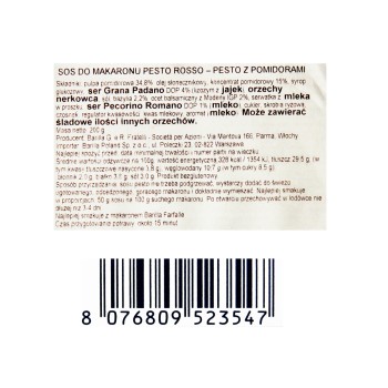 Barilla Pesto Pomodori Secchi Sos do makaronu z suszonymi pomidorami 200 g