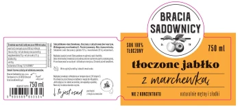 BRACIA SADOWNICY 750ml tłoczone jabłko z marchewką [6]
