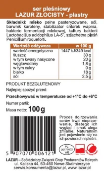 LAZUR SER 100g ZŁOCISTY PLASTRY  [10]