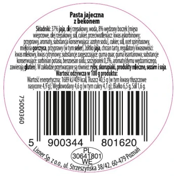 Lisner PASTELLA 80g JAJECZNA Z BEKONEM [6]