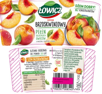 Łowicz Dżem 280g BRZOSKWINIOWY N/S     [8]