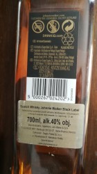 Alk.JOHNNIE WALKER CZARNY 700ml