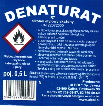 DENATURAT 0,5L NIEBIESKI [15]