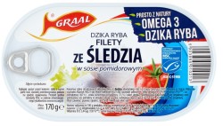 Graal FILETY Z ŚLEDZIOWE W SOSIE POMIDOROWYM 170g [15]