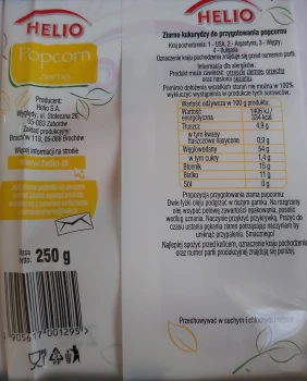 Helio POPCORN 250g ZIARNO       [14]
