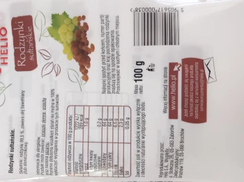 Helio RODZYNKI 100g            [22]