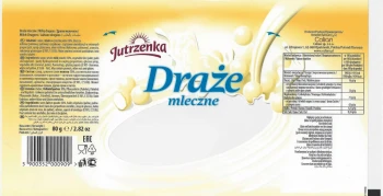 JUTRZENKA DRAŻE MLECZNE 80g         [24]