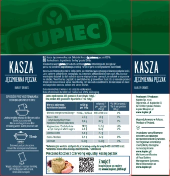 Kupiec KASZA JĘCZMIENNA PĘCZAK 4*100g [12]