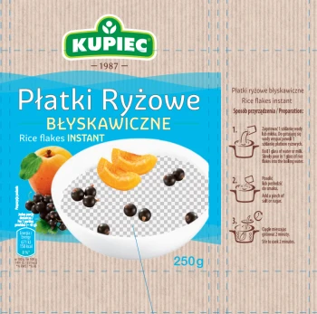 Kupiec PŁATKI 250g RYŻ. BŁYSK.  FOLIA    [6]