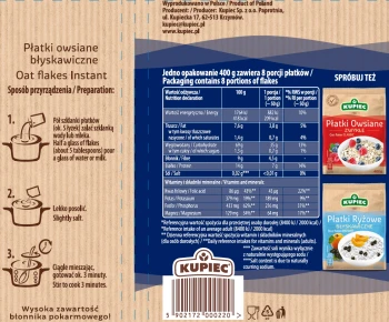 Kupiec PŁATKI 400g OWSIANE BŁYSK.   [6]