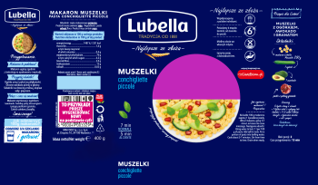 Lubella MAKARON 400g MUSZELKI MAŁE  [12]