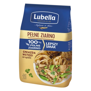 Lubella MAKARON 400g PEŁNE ZIARNO  GN.WSTĄŻKI [12/8]