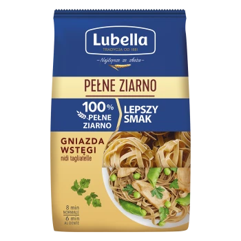 Lubella MAKARON 400g PEŁNE ZIARNO  GN.WSTĄŻKI [12/8]