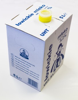 Łowicz.MLEKO UHT ŁOWICKIE 5L 3.2%