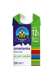 Łowicz.śmietanka 0,25L ŁOWICKA UHT 12%   [12] zakrętka