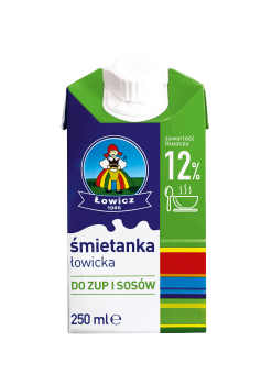 Łowicz.śmietanka 0,25L ŁOWICKA UHT 12%   [12] zakrętka