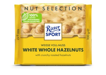 RITTER SPORT CZEK.100g BIAŁA Z CAŁYMI ORZE.LASK. [10]25%
