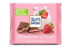 RITTER SPORT CZEK.100g ML.JOGURT TRUSKAWKA  [12]