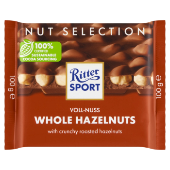 RITTER SPORT CZEK.100g ML.Z CAŁYMI ORZECH.  [10] 25%