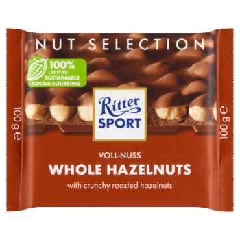 RITTER SPORT CZEK.100g ML.Z CAŁYMI ORZECH.  [10] 25%