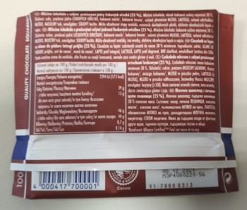 RITTER SPORT CZEK.100g ML.Z CAŁYMI ORZECH.  [10] 25%