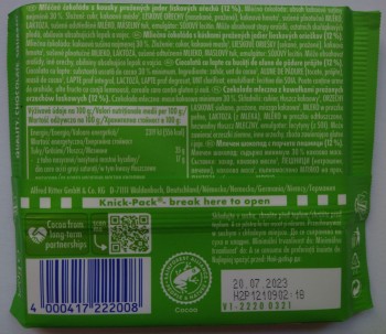RITTER SPORT CZEK.100g ML.Z CIĘ.ORZECH.LAS. [12]