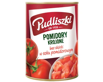 Pudliszki POMIDORY 400g KROJ.W SOKU POM. PUSZKA [12]