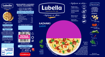 Lubella MAKARON 400g ŁAZANKI  [12]