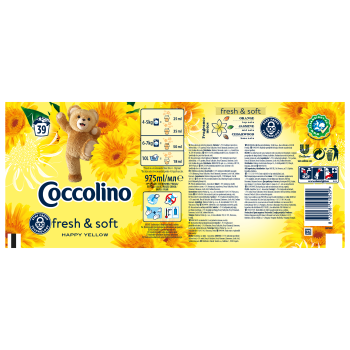 Płyn do płukania 39p  fresh&soft happy yellow 975ml