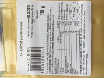 Włoszczowa SER PLASTRY 150g EDAMSKI [10]