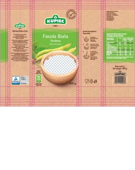 Kupiec FASOLA 400g BIAŁA  drobna    [8]