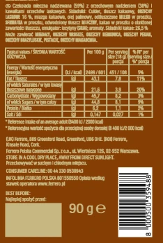 Ferrero CZEKOLADA ROCHER ORIGINAL 90g [8]