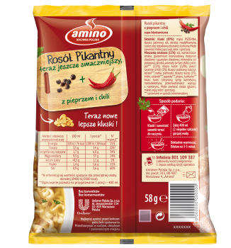 Amino ROSÓŁ PIKANTNY Z PIEPRZEM I CHILI 58g  [22]