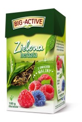 H.BIG LIŚĆ ZIELONA 100g Z MALINĄ [12]