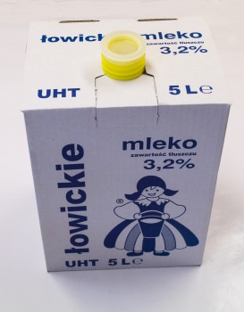 Łowicz.MLEKO UHT ŁOWICKIE 5L 3.2%