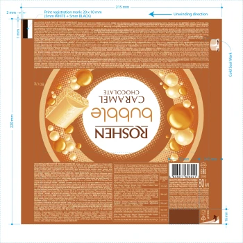ROSHEN CZEK.80g KARMELOWA  BĄBELKI  [20]