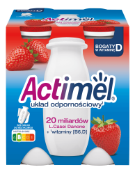 Actimel Truskawka Napój mleczny 400 g (4 sztuki)