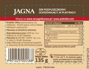 Sery z Goliszewa Jagna 135 g