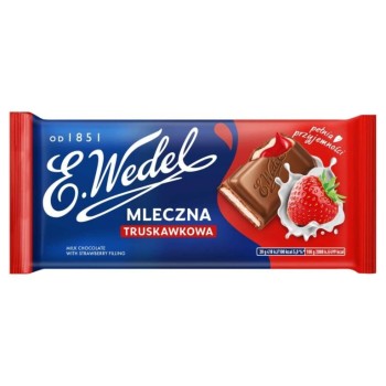 E.Wedel Czekolada mleczna truskawkowa 100 g