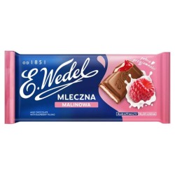 E.Wedel Czekolada mleczna malinowa 100 g