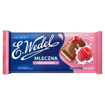 E.Wedel Czekolada mleczna malinowa 100 g