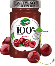Łowicz 100% z owoców dżem wiśnia 220 g