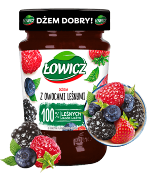 Łowicz Dżem z owoców leśnych niskosłodzony 280 g
