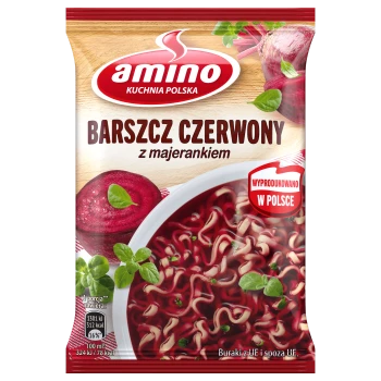 Amino Zupa błyskawiczna barszcz czerwony z majerankiem 66 g
