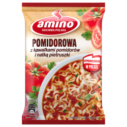 Amino Pomidorowa Zupa błyskawiczna z kawałkami pomidorów i natką pietruszki  61 g