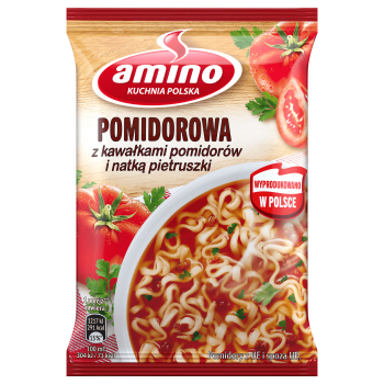 Amino Pomidorowa Zupa błyskawiczna z kawałkami pomidorów i natką pietruszki  61 g