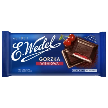 E. Wedel Czekolada Gorzka Nadziewana Wiśniowa 100 g