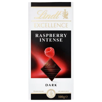 Lindt Excellence Raspberry Intense Czekolada ciemna z kawałkami malin 100 g