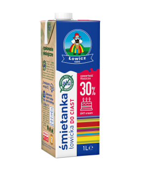 Śmietanka Łowicka Kremowa Uht 30% 1000Ml Łowicz
