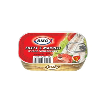 B.M.C filety z makreli w sosie pomidorowym 125 g